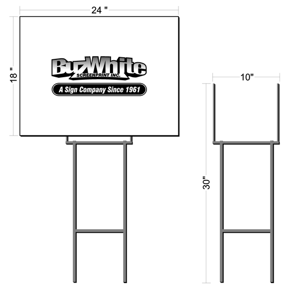 Custom Yard Signs with Stakes (2 pack)