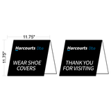 Harcourts Open House Remove Shoes Sign