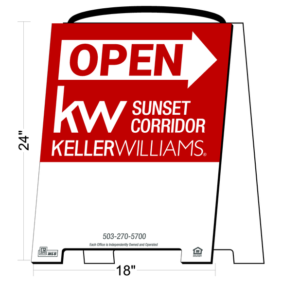 Keller Williams Sunset Corridor Open House A-Frame Sign