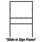 Slide-in Metal Sign Frame with 18x24 & 6x24 Sign Slots