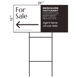 Berkshire Hathaway Directional Signs 12"x24" with 24" stakes