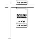 Buz White Custom Sign Riders