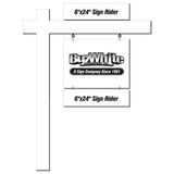 Buz White Custom Sign Riders
