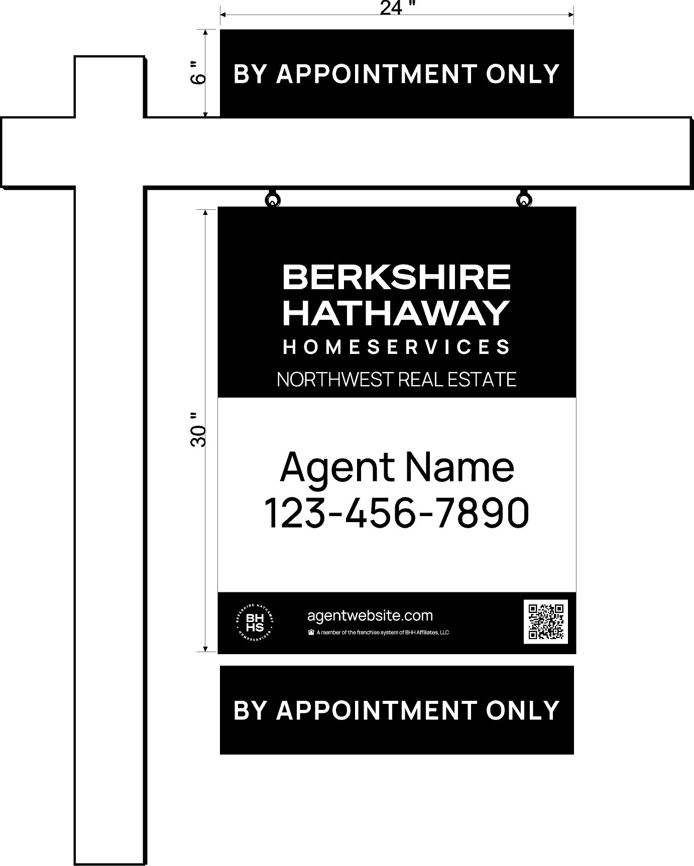 Berkshire Hathaway Sign Rider (2 qty pack)