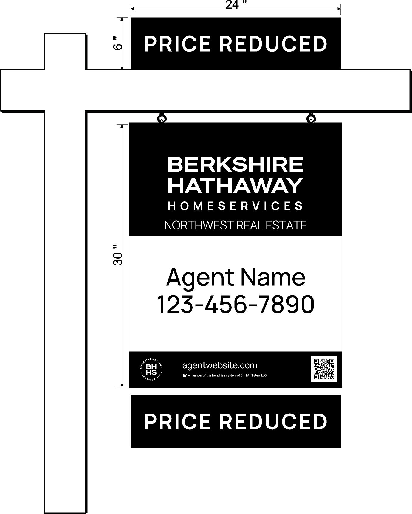 Berkshire Hathaway Sign Rider (2 qty pack)