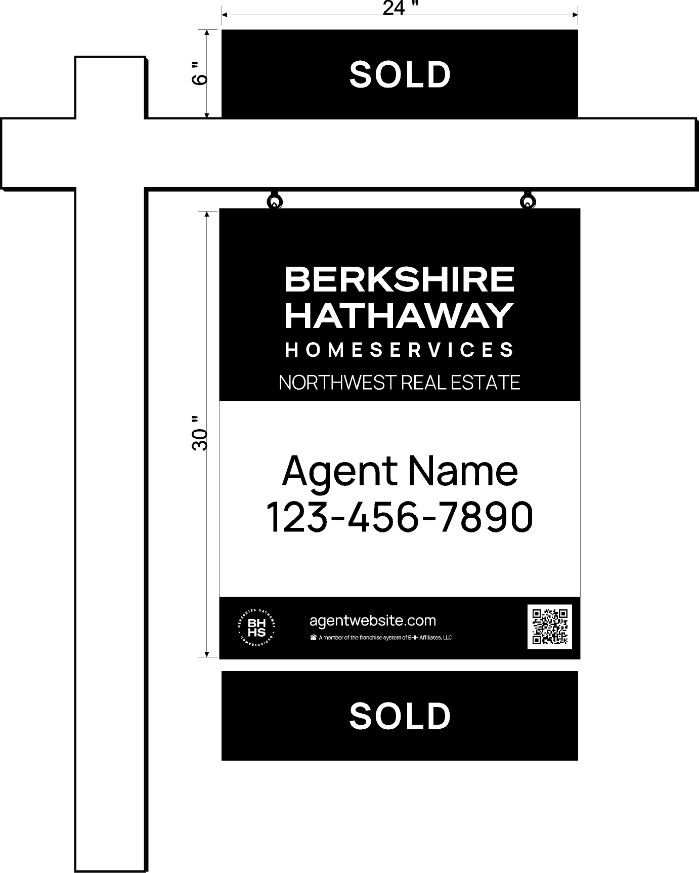 Berkshire Hathaway Sign Rider (2 qty pack)