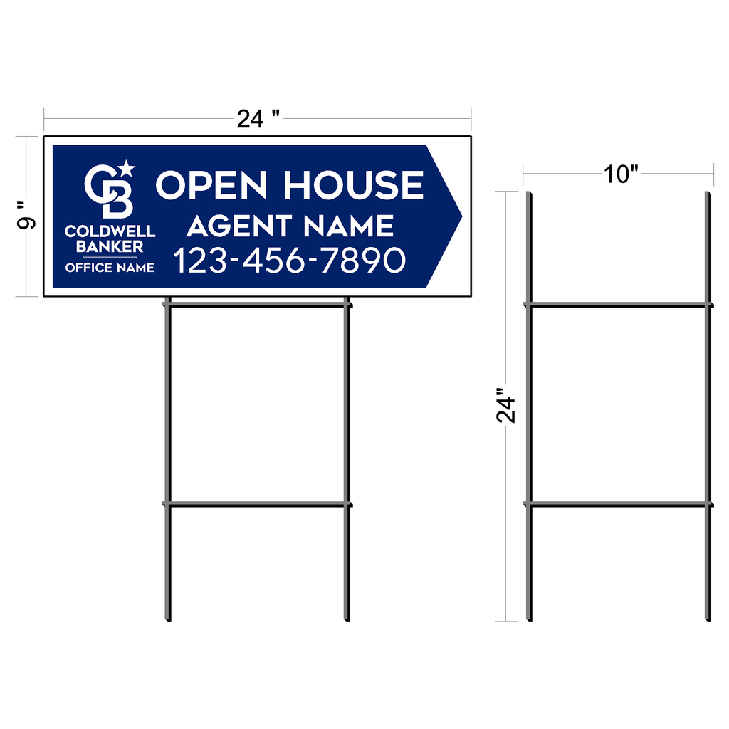 Coldwell Banker Custom Directional Sign (6 qty pack)