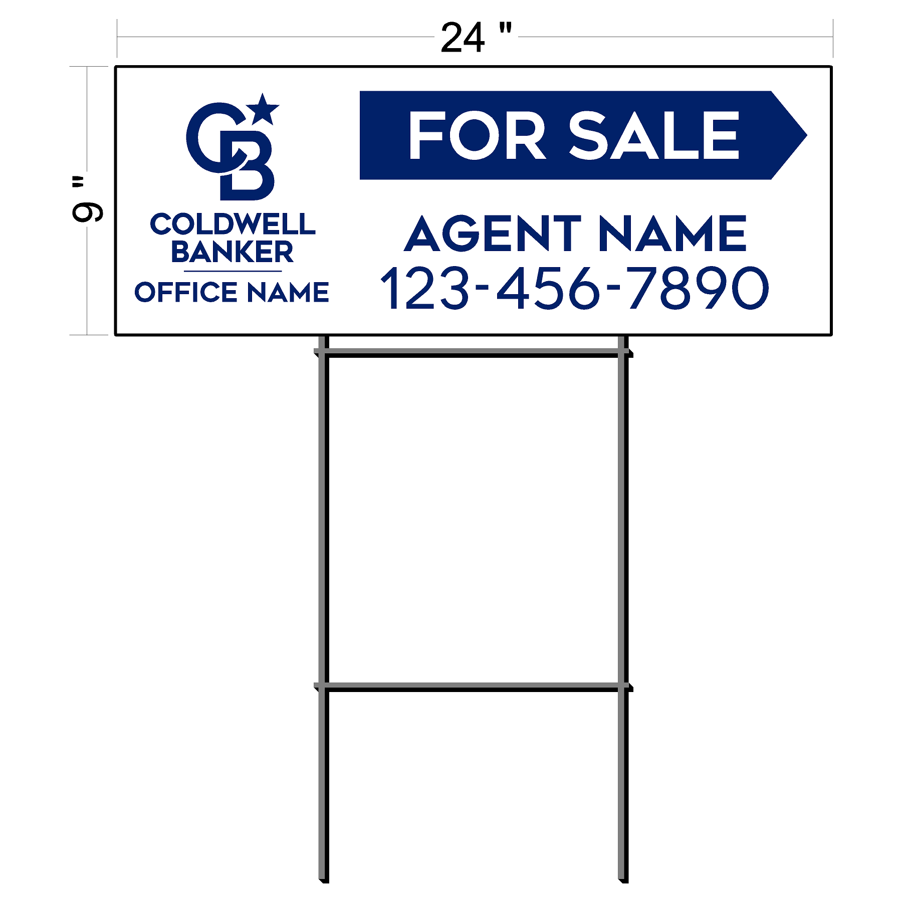 Coldwell Banker Custom Directional Sign (6 qty pack)