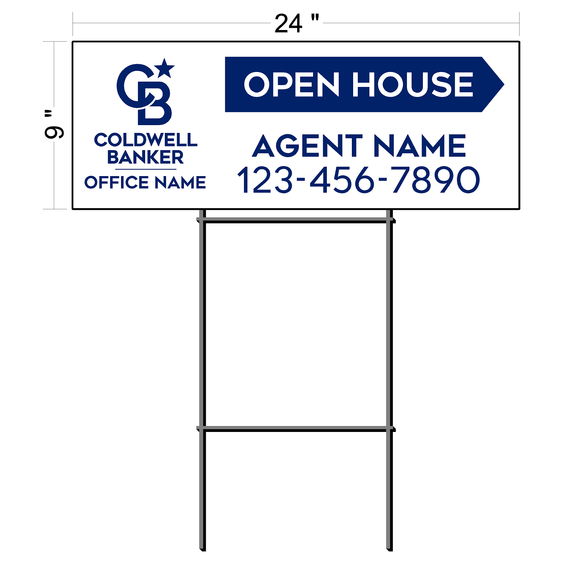 Coldwell Banker Custom Directional Sign (6 qty pack)