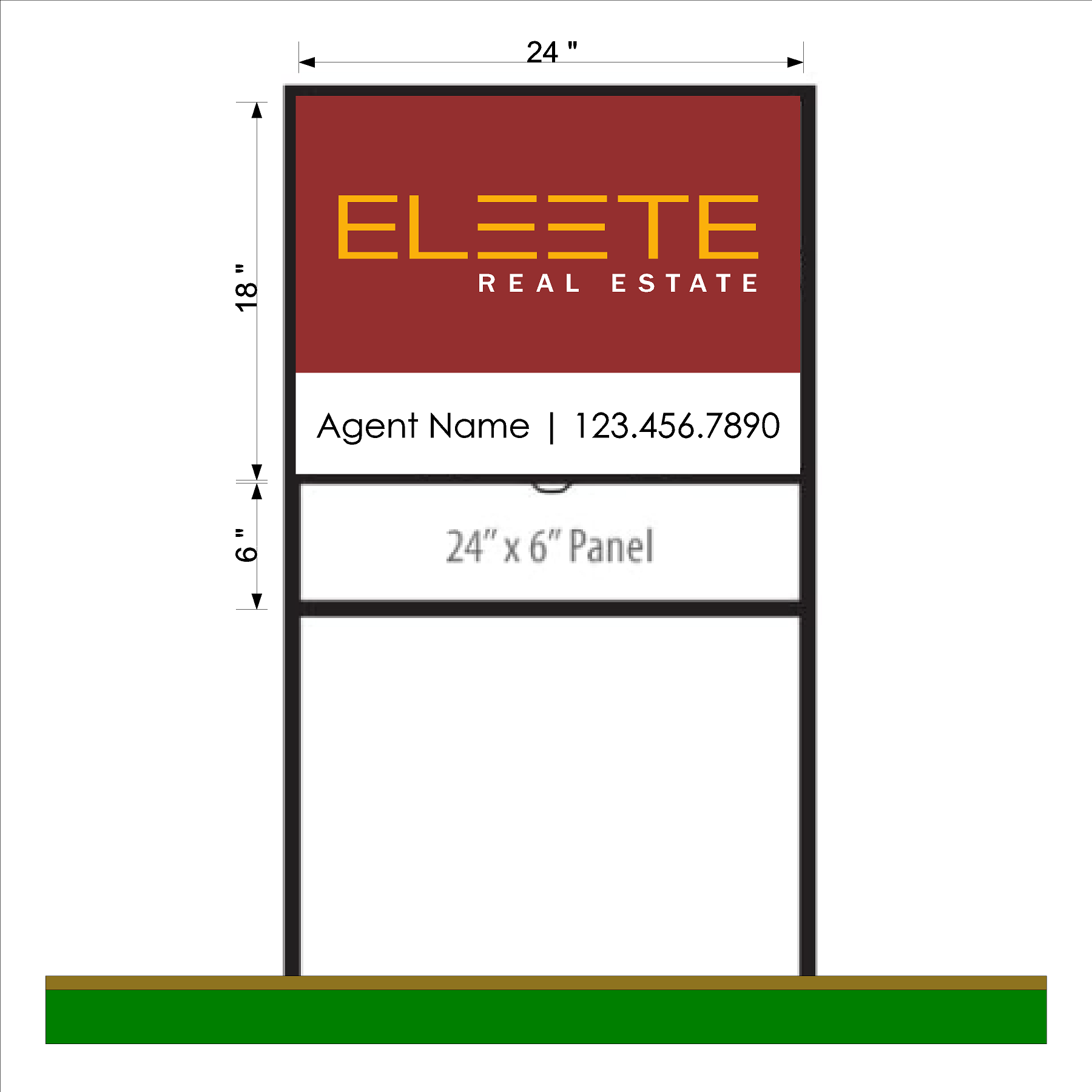 Eleete Listing Sign w/ Metal Frame (2 pack)