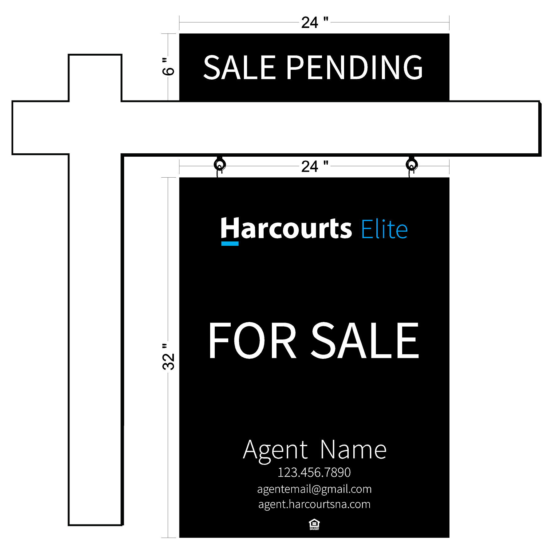 Harcourts Status Sign Rider (2 qty Pack)