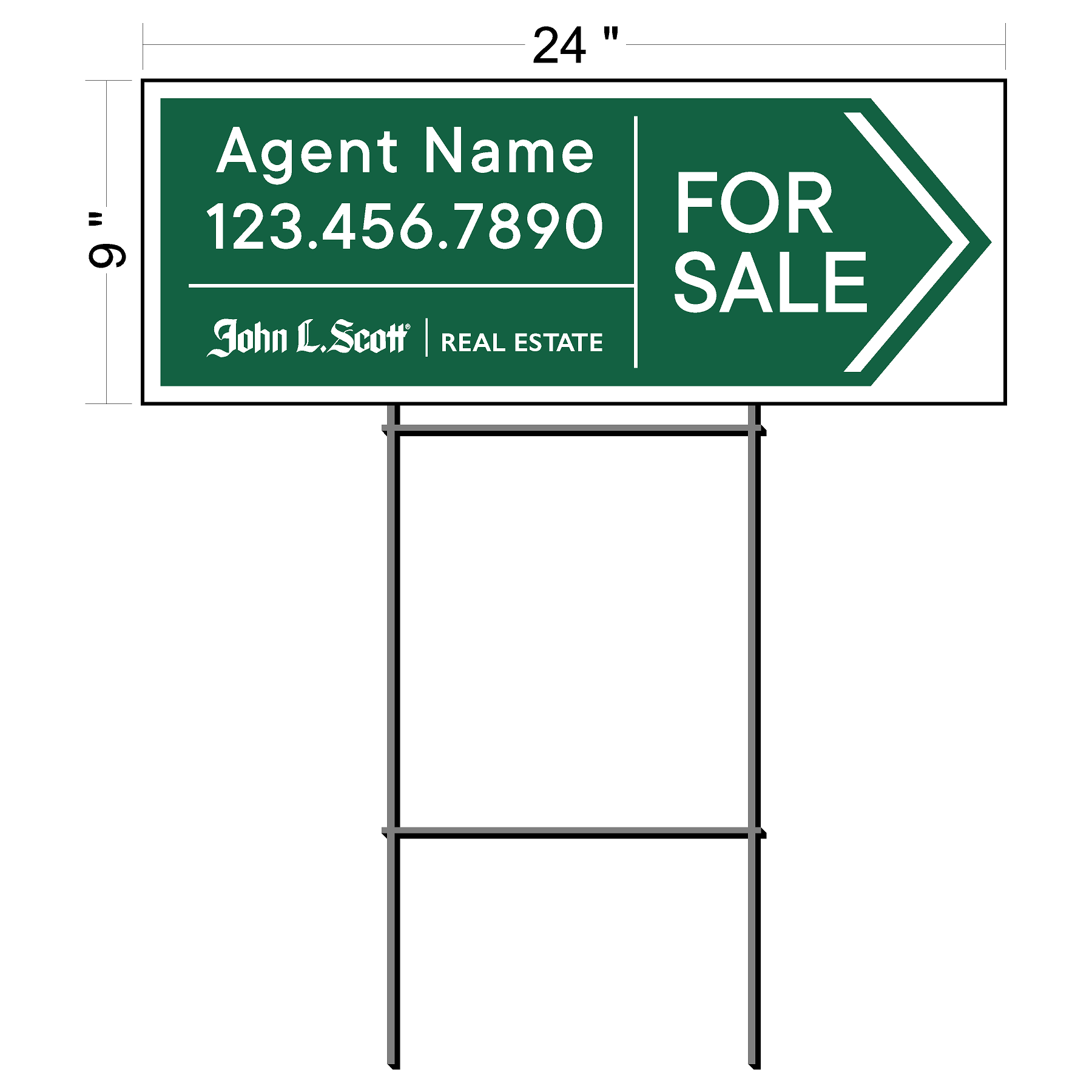 John L Scott Directional Signs (6 qty pack)