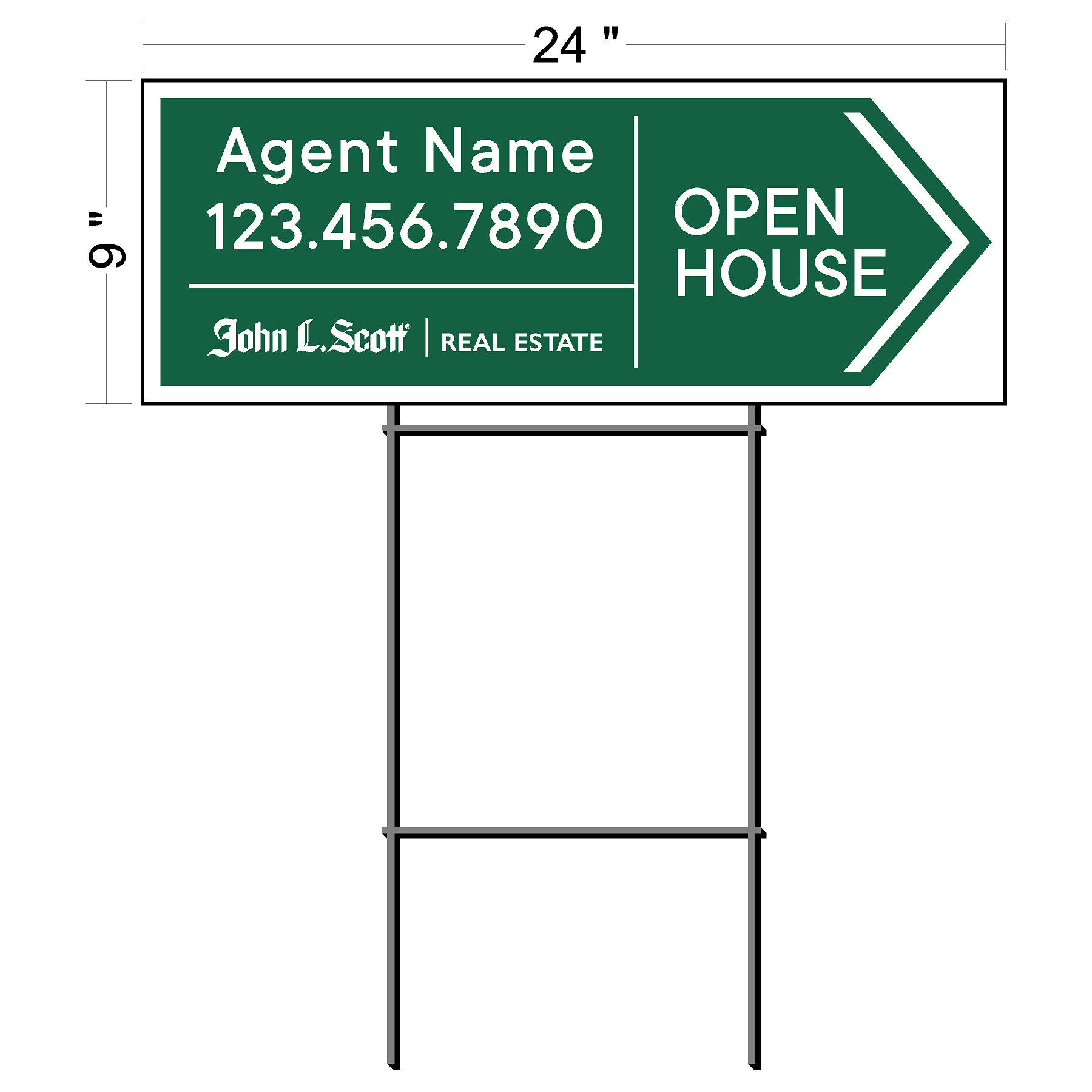 John L Scott Directional Signs (6 qty pack)