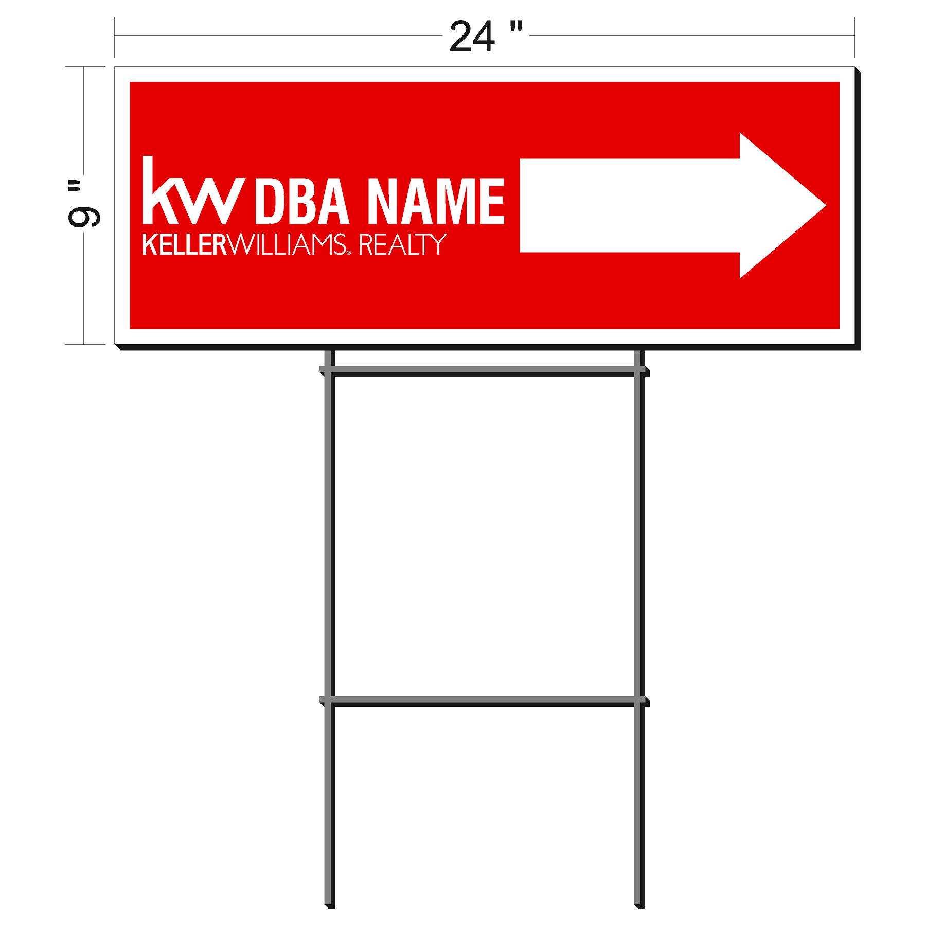 Keller Williams Directional Signs (6 qty pack)