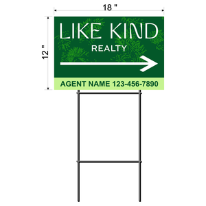 Like Kind Real Estate Directional Sign