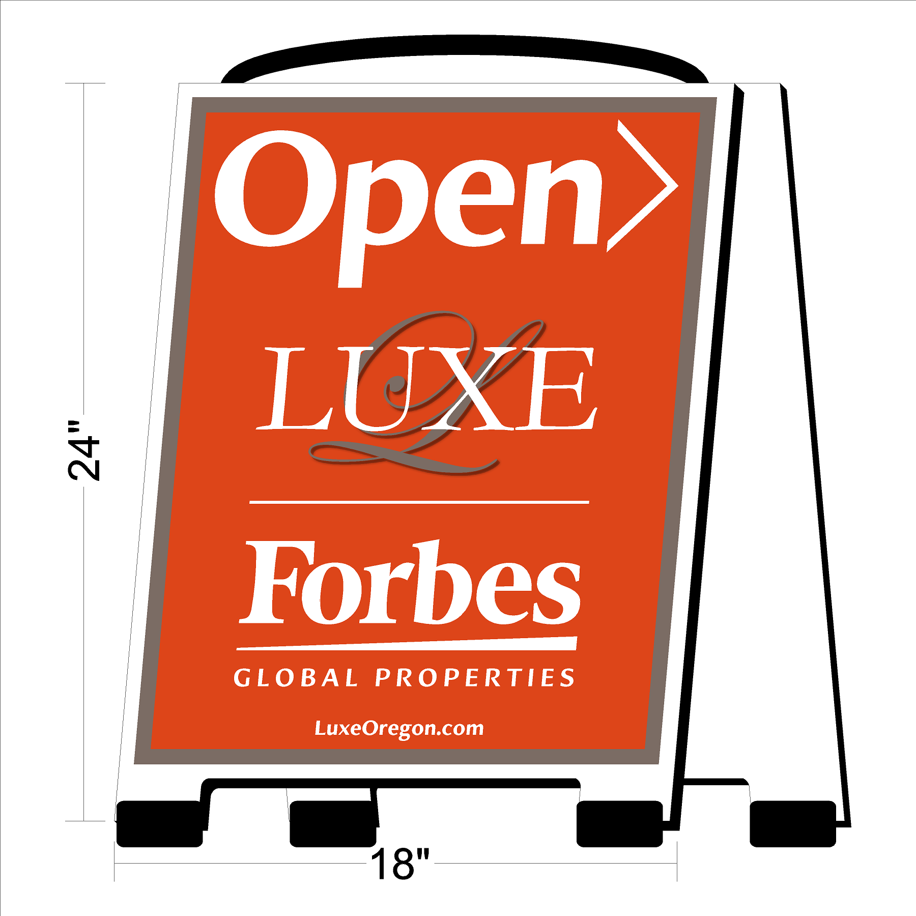 Luxe Forbes Open House A-Frame Sign