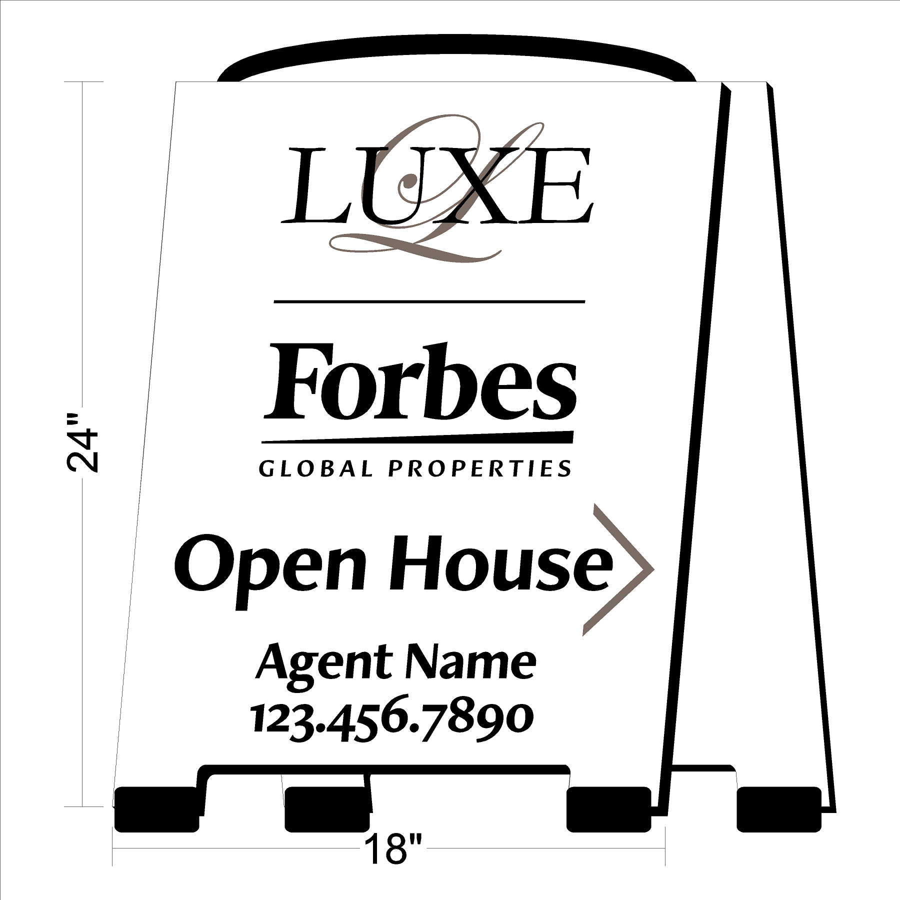 Luxe Forbes Open House A-Frame Sign