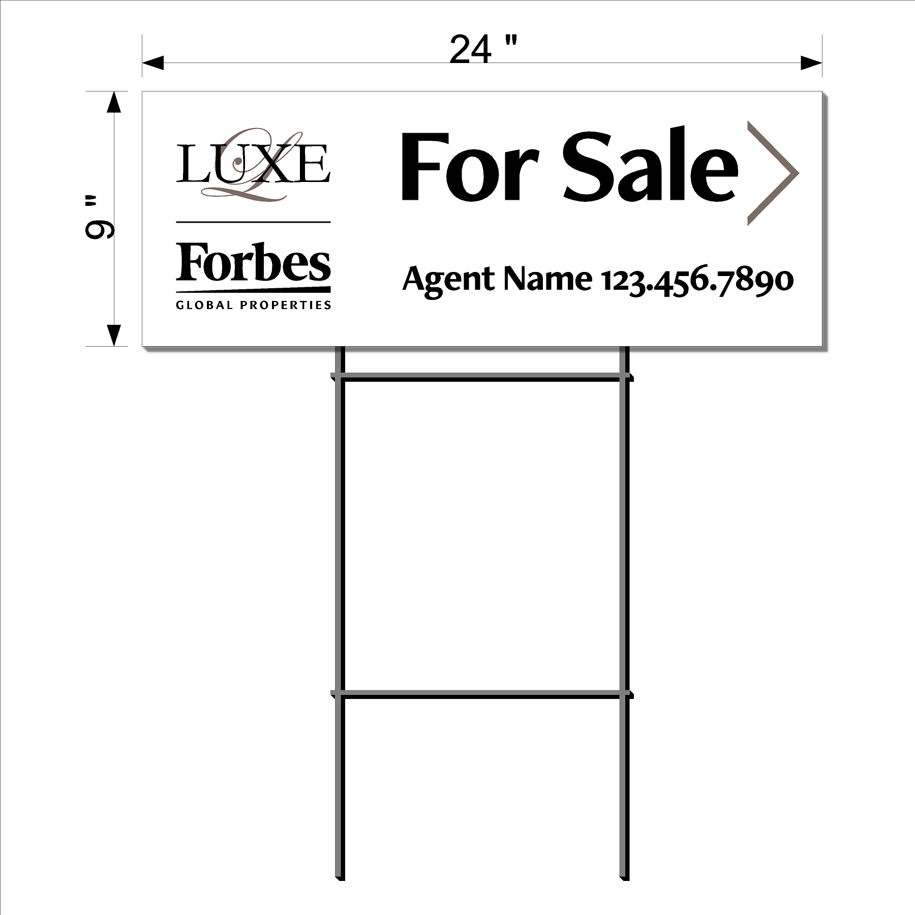 Luxe Forbes Directional Sign (6 qty value pack)