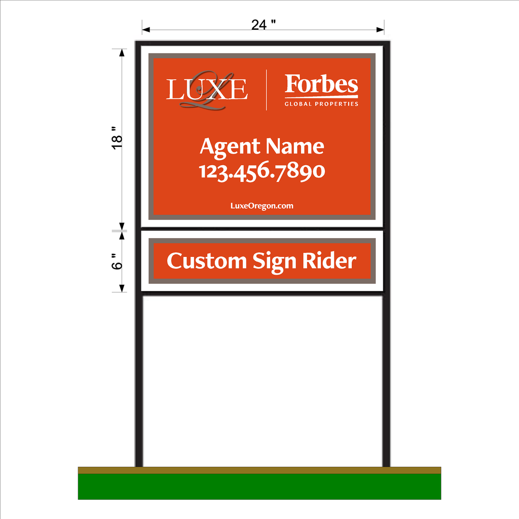 Luxe Forbes Sign Rider (6x24) 2 qty Value Pack