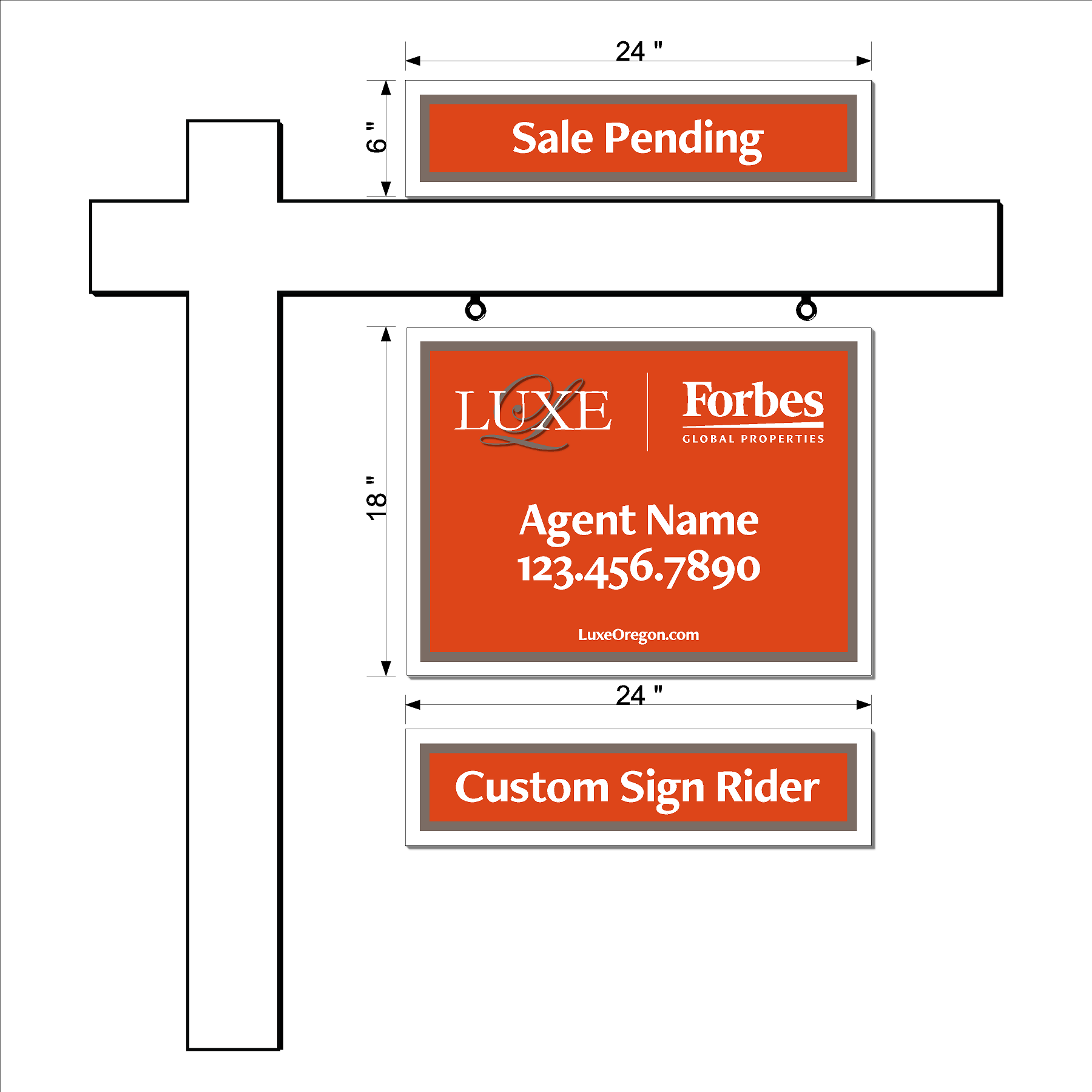 Luxe Forbes Sign Rider (6x24) 2 qty Value Pack