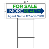 MORE Realty Custom Directional Signs (6 qty pack)