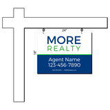 MORE Realty Custom Listing Signs Plastic (2 Pack)