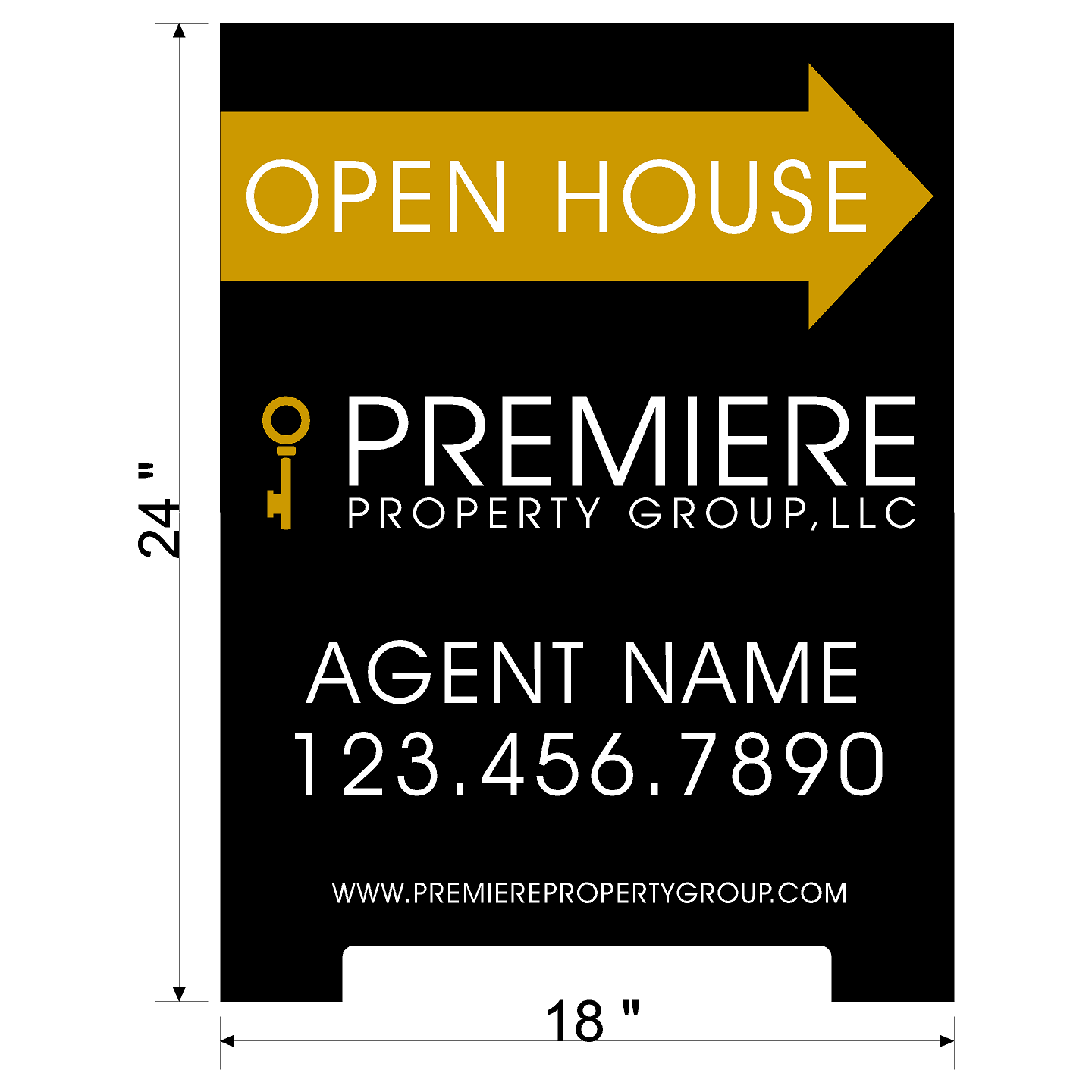 Premiere Property Group Custom A-Frame Sign (Open House)