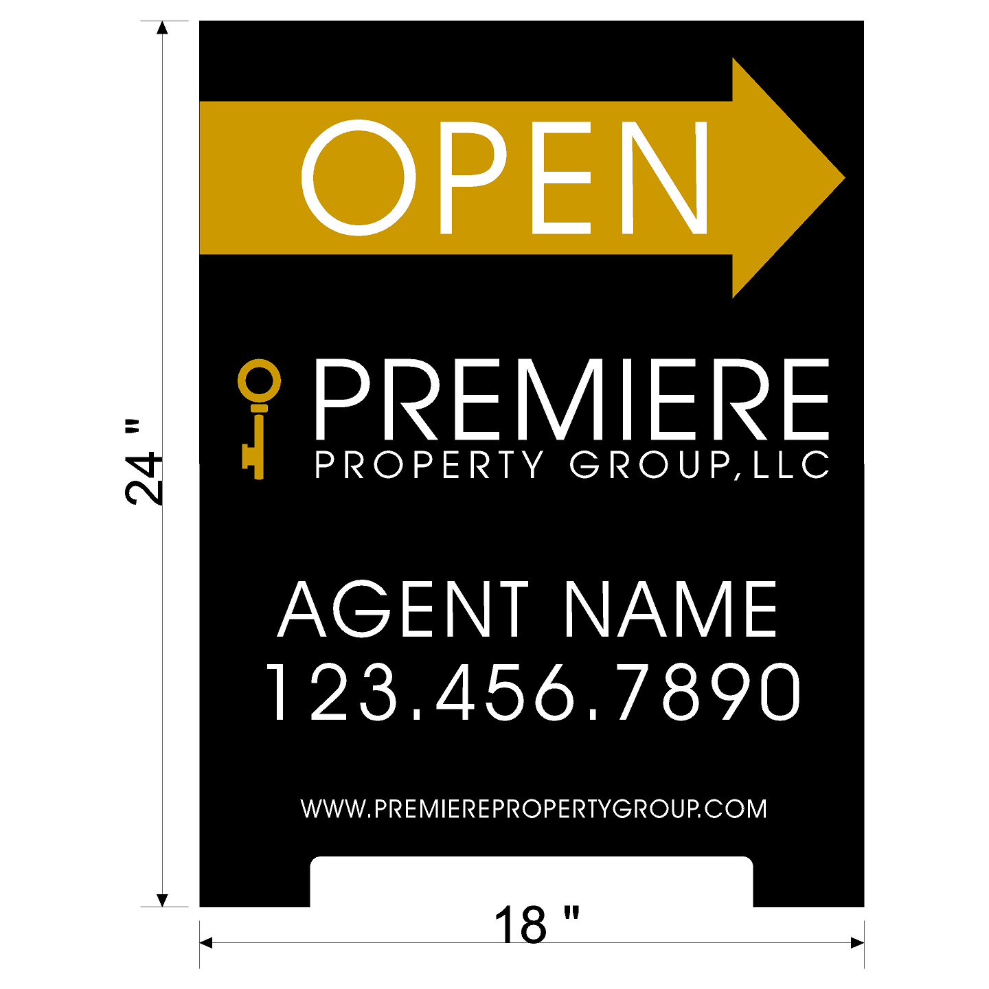 Premiere Property Group Custom A-Frame Sign (Open House)