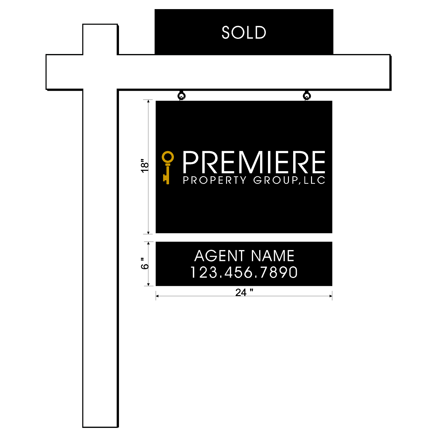 Premiere Property Group Custom Sign Riders