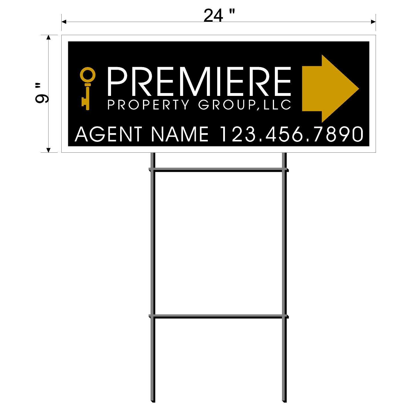 Premiere Property Group Custom Directional Sign (6 qty pack)