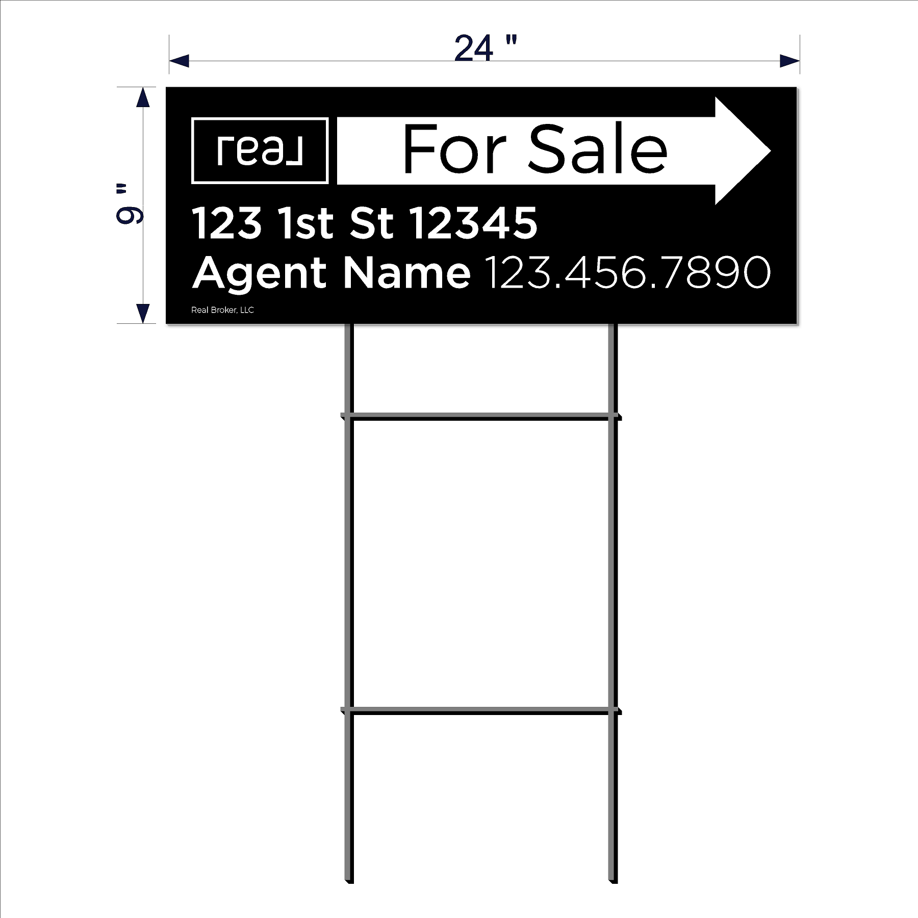 Real Brokerage Directional Signs (6 qty pack)