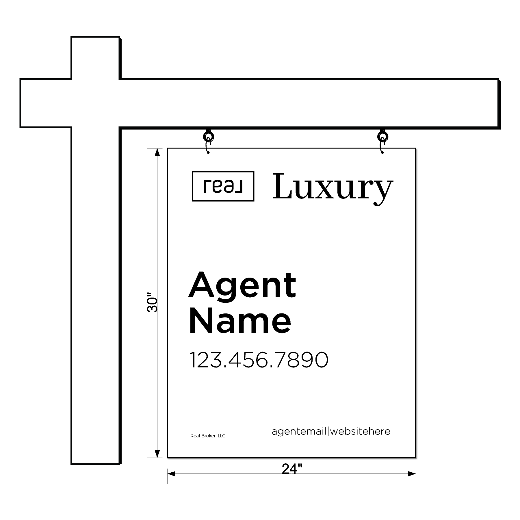 Real Broker Luxury Listing Sign