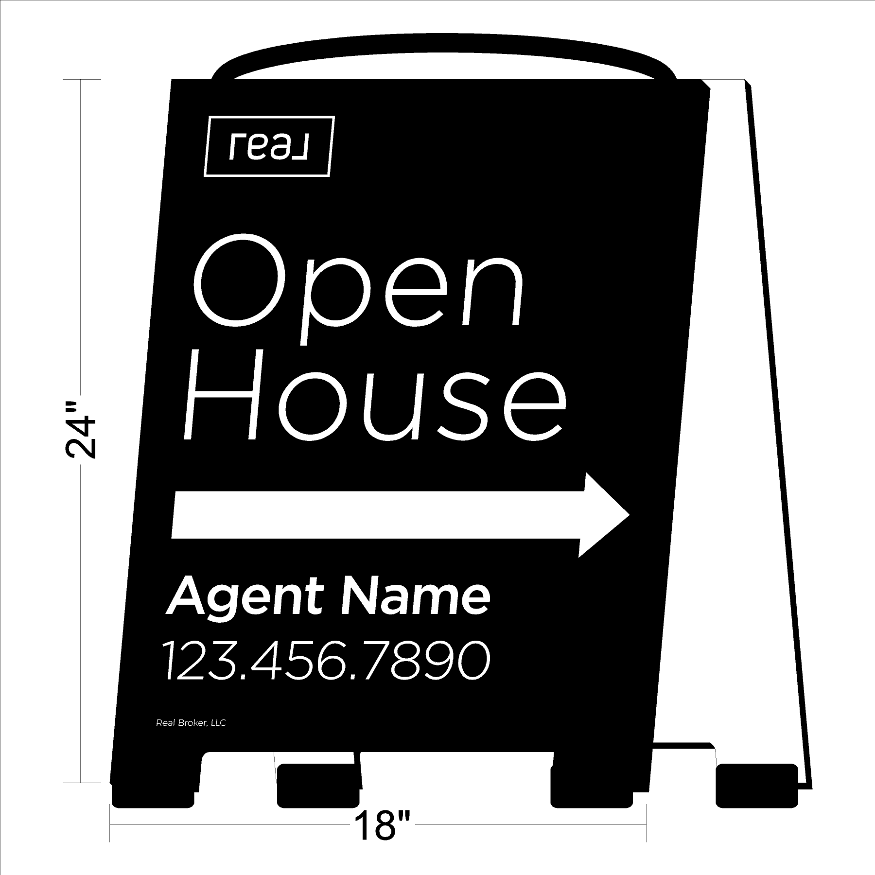 Real Brokerage A-Frame Sign (Open House)