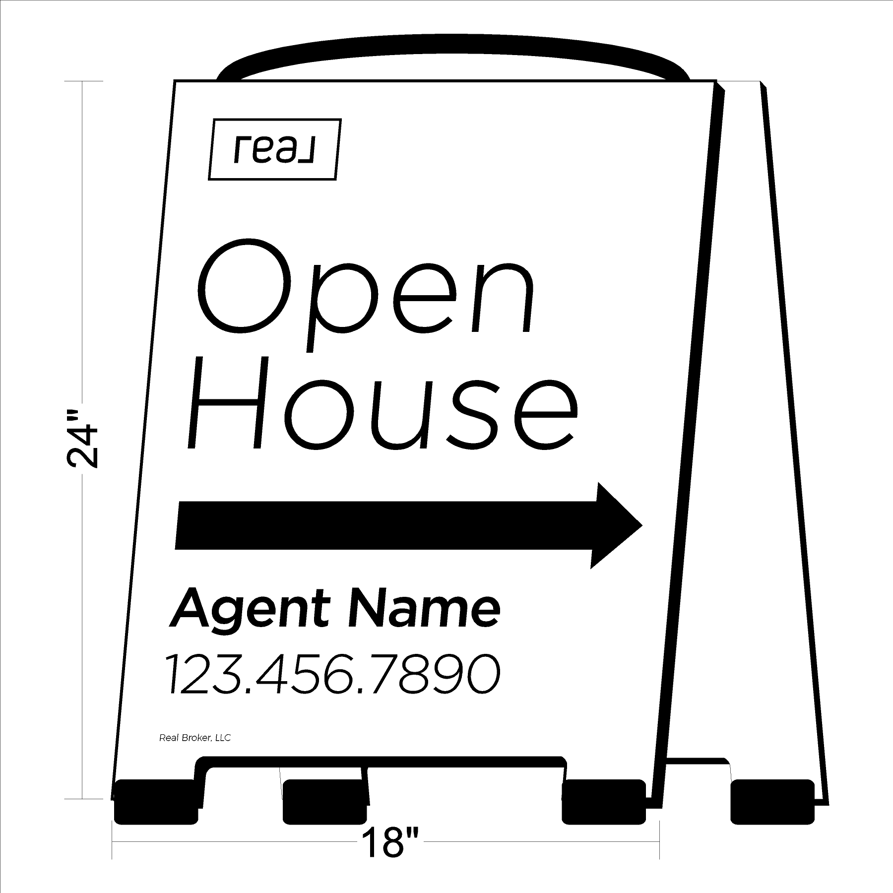 Real Brokerage A-Frame Sign (Open House)