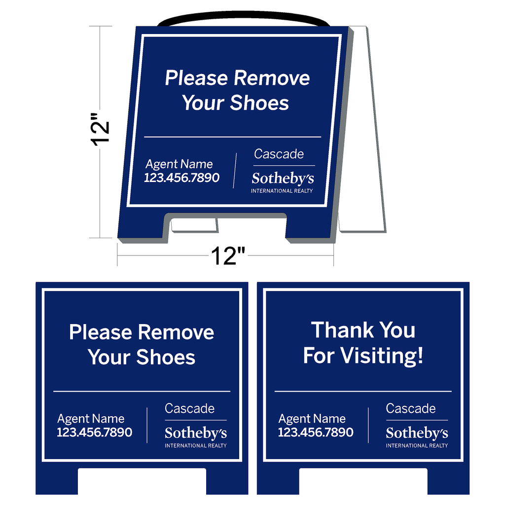 Sotheby's Please Remove Shoes Sign (Open House)