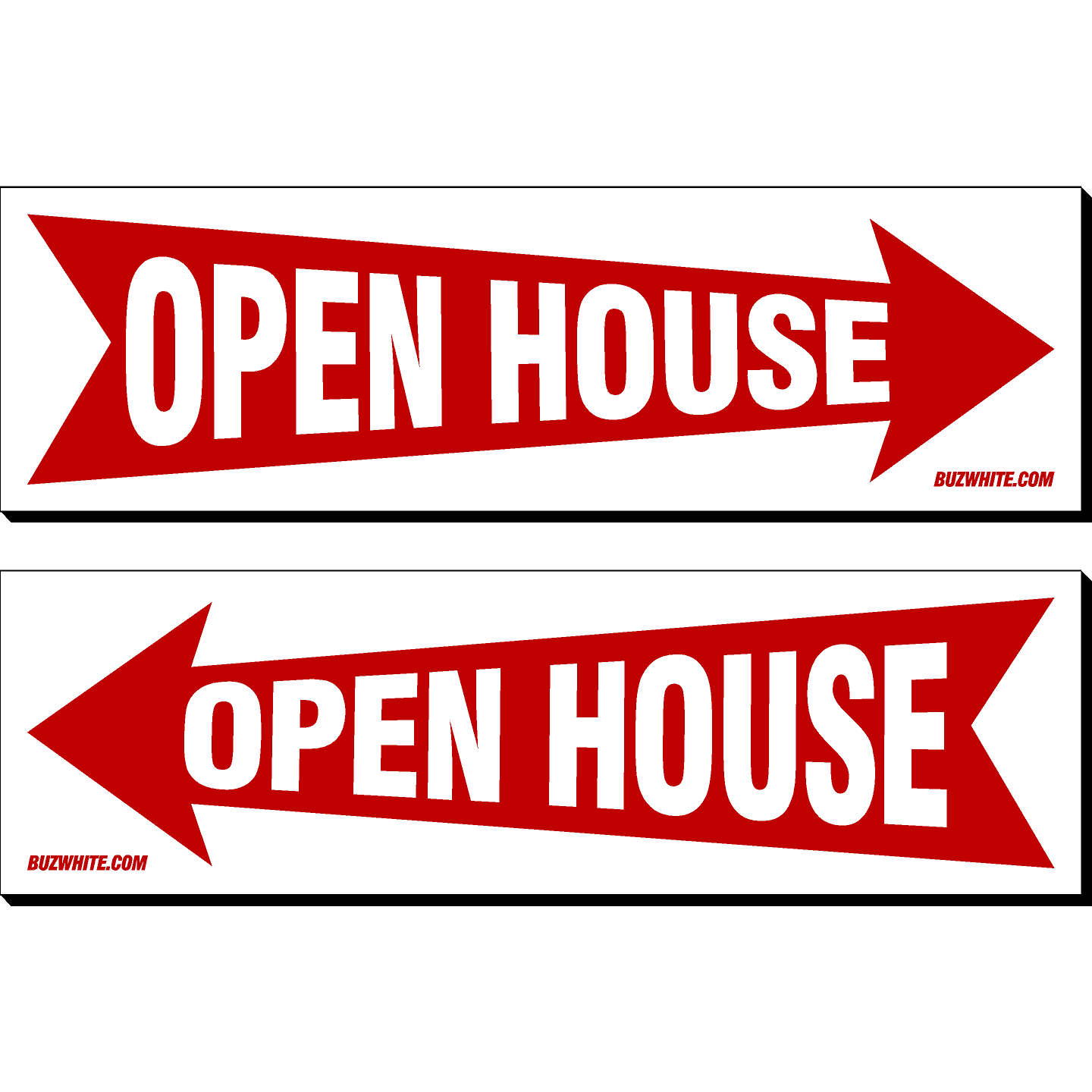 Real Estate Stickers RED (IN STOCK-TOP SELLER!)