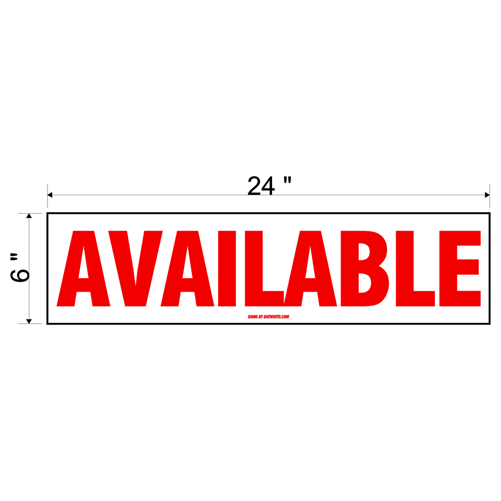 Real Estate Sign Riders 6"X24" RED