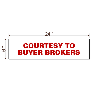 Real Estate Sign Riders 6"X24" RED