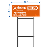 Where Custom Directional Signs (6 pack)