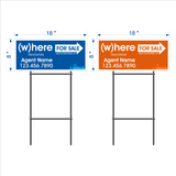 Where Custom Directional Signs (6 pack)
