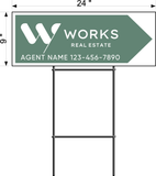 Works Real Estate Directional Signs - NEW DARK GREEN OPTION!