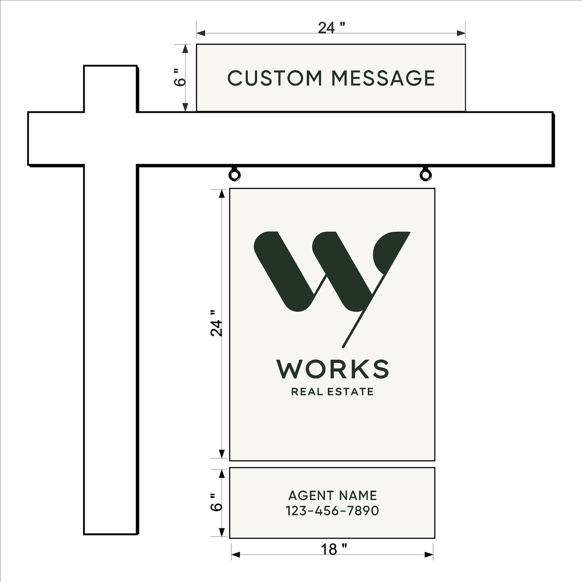 Works Real Estate Status Sign Riders (2 Qty Value Pack)