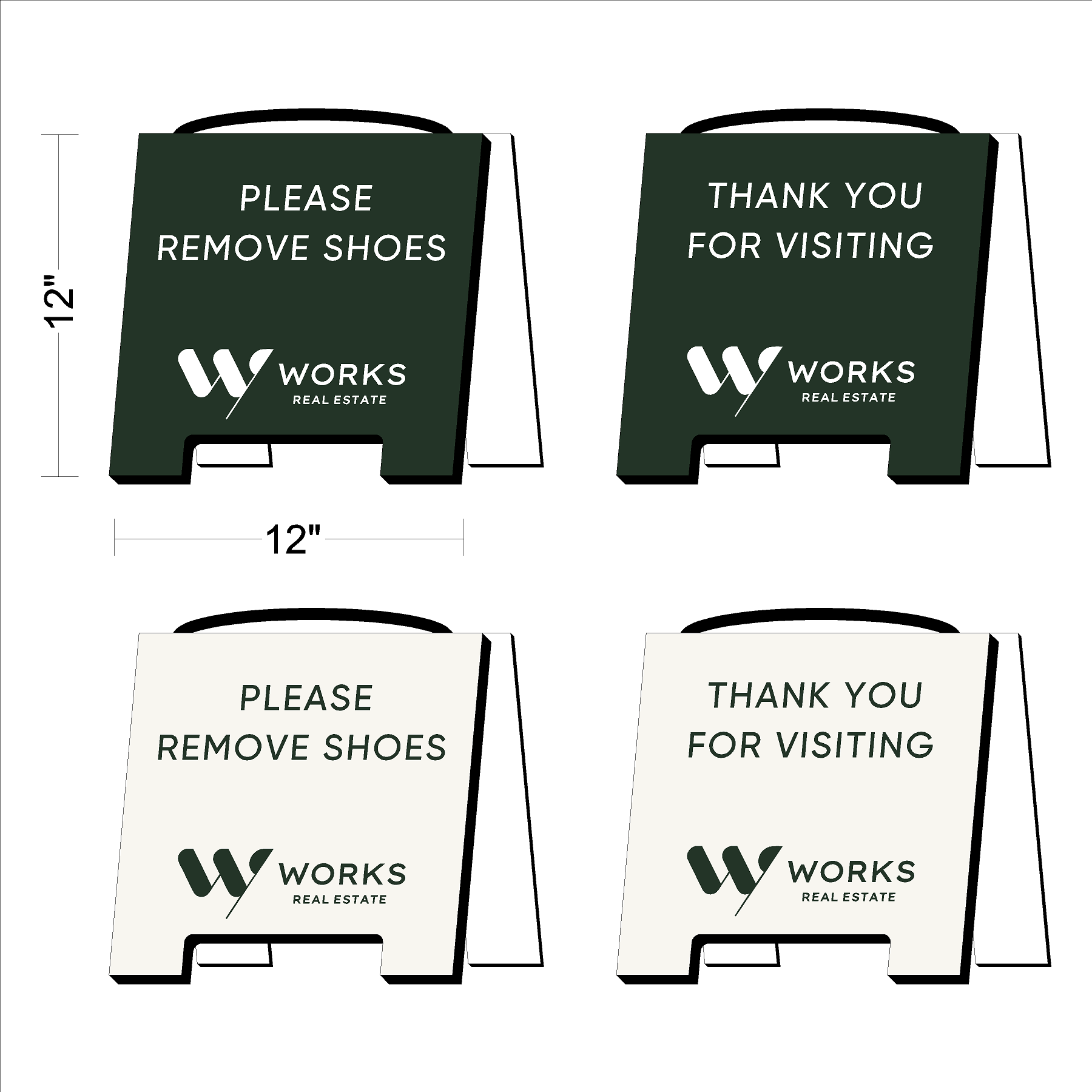 Works Real Estate Please Remove Shoes Signs