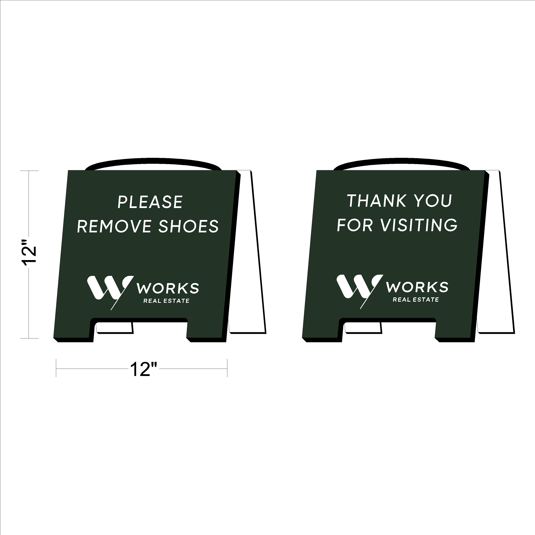Works Real Estate Please Remove Shoes Signs