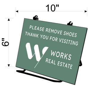 Works Real Estate Please Remove Shoes Signs (Plastic)