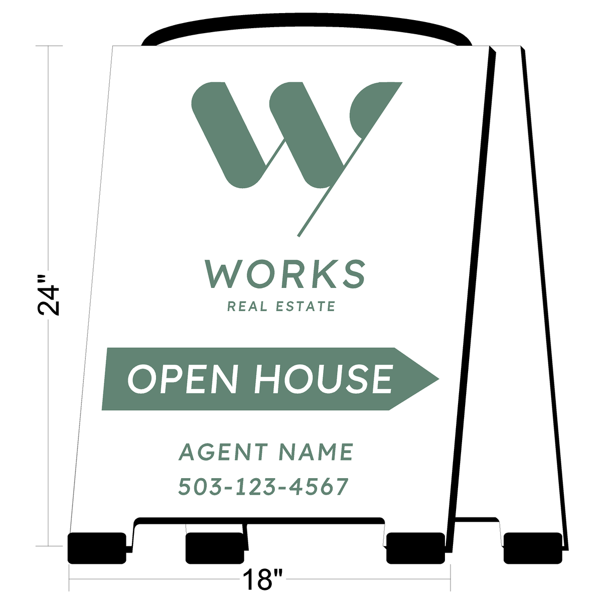Works Real Estate A-Frame Signs – Buz White Sign & Design