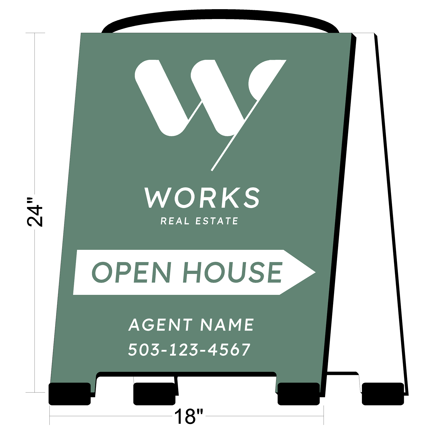 Works Real Estate A-Frame Sign (Open House)