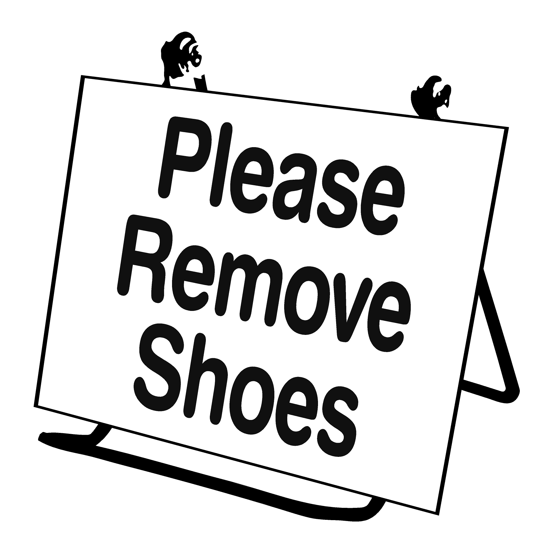 Please Remove Shoes Sign (Open House)