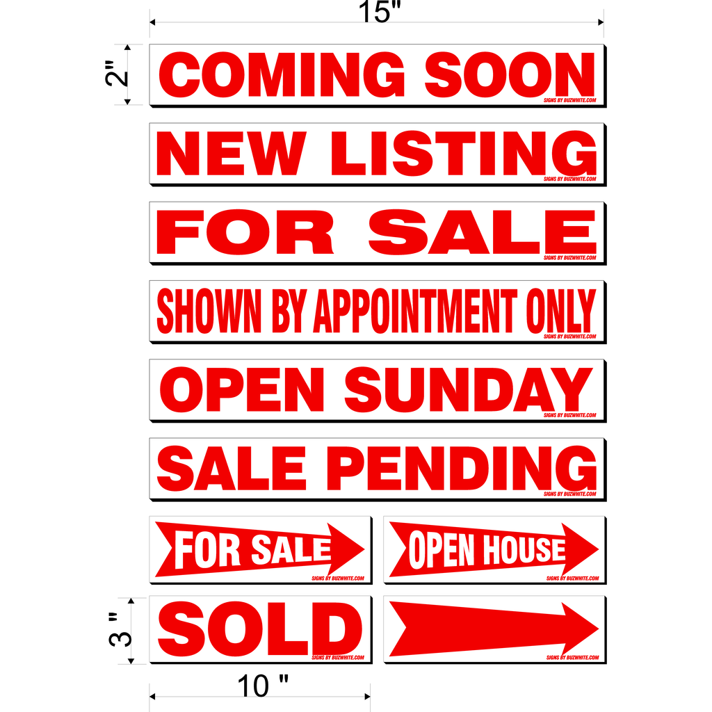 Property Sign Stickers Real Estate Stickers|Sale Pending|Sold& More!|Ready to Ship! – Buz ...