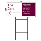 Berkshire Hathaway Directional Signs 12"x24" with 24" stakes
